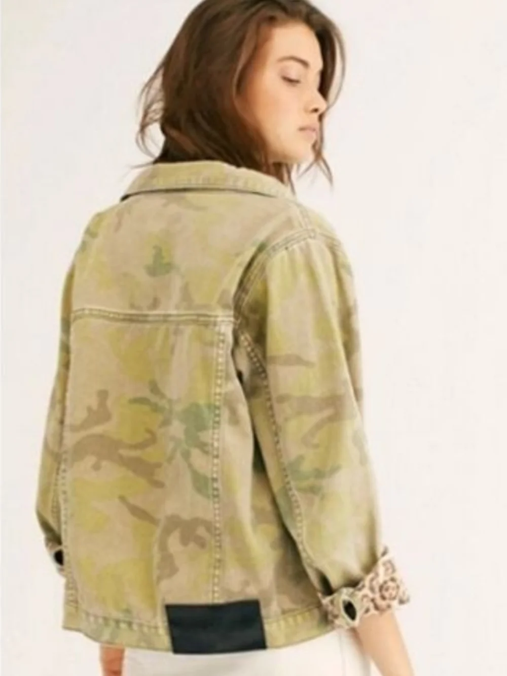 One Teaspoon Animal Print Camo Denim Jacket Bandits Jacket Size XS